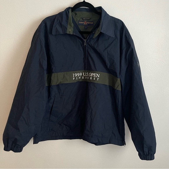 Vintage Tommy Hilfiger 1999 U.S. Open Pinehurst 2 Golf Windbreaker Jacket large - Picture 1 of 14